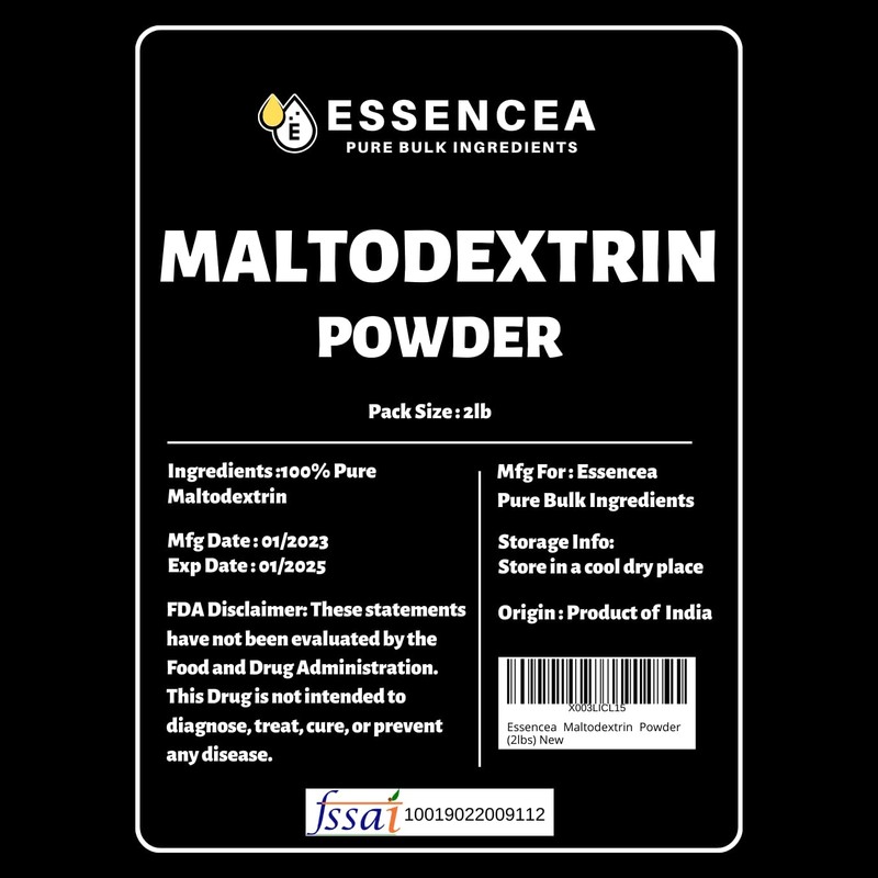 Essencea Maltodextrin Powder 5lb Pure Bulk Ingredients | Carbohydrate Powder