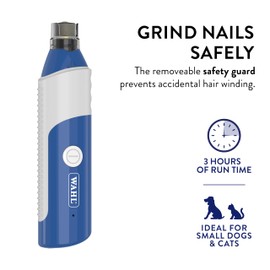 Wahl Professional Animal - Flexion Cat and Dog Nail Grinder - Professional 2-Speed Rechargeable Electric Pet Nail Trimmer - Paw Grooming & Smoothing for Dogs & Cats (#3023207)