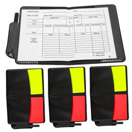 SUPVOX 4-Pack Soccer Referee Kit Red Yellow Card Holder Score Book Pencil Set for Football Matches