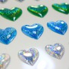 Reward Stickers 3D-020 3D Heart, Blue Mix, Glitter, Decoration, 1