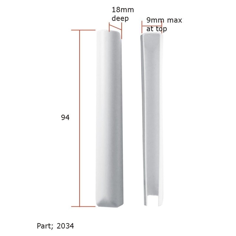 Maco Tilt Turn Bottom Hinge White Plastic Cover Part J