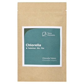 Terra Elements Organic Chlorella Tablets (500 mg, Pack of 240) I Microalgae I Rich in Natural Iron I 100% Pure I Vegan I Raw Food