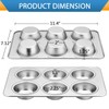 Muffin Pan Set of 2, E-far Stainless Steel Muffin Pan