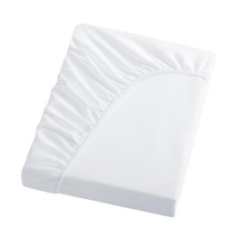 Tifschlaf King Size Fitted Sheet - White Kingsize Bed Sheet Extra Deep Pocket 16 inch (40 cm), Soft Brushed Microfiber Mattress Bottom Sheet, 150x200cm