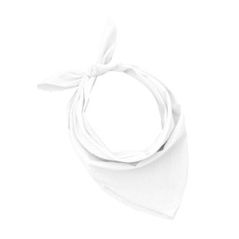 Bandana 100% Cotton 3/5/10 Set for Women Men Children Unisex Plain and/or Paisley Pattern Code A644, White