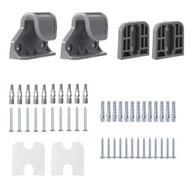 Retractable Baby Gate Replacement Parts Kit, Wall Mounting Hardware with Brackets Anchors and Screws, Suitable for 55inch and 71inch Wide Retractable Gates (Grey)