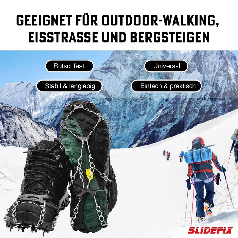 slidefix Shoe spikes anti-slip risk. Helps with snow and ice.