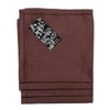 HOMESCAPES 4er-Set Stoffservietten braun 45x45 cm, Servietten mit Hohlsaum, Tischservietten
