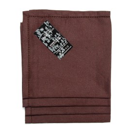 HOMESCAPES 4er-Set Stoffservietten braun 45x45 cm, Servietten mit Hohlsaum, Tischservietten aus 100 % Baumwolle