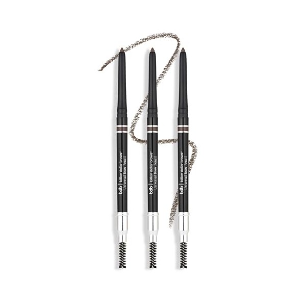 bdb Universal Eyebrow Pencil - Precision Tip & Spoolie, Waterproof,