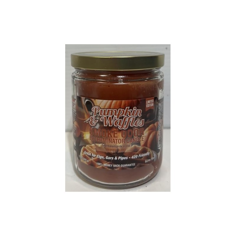 Smoke Odor Exterminator 13 oz Jar Candle Pumpkin & Waffles