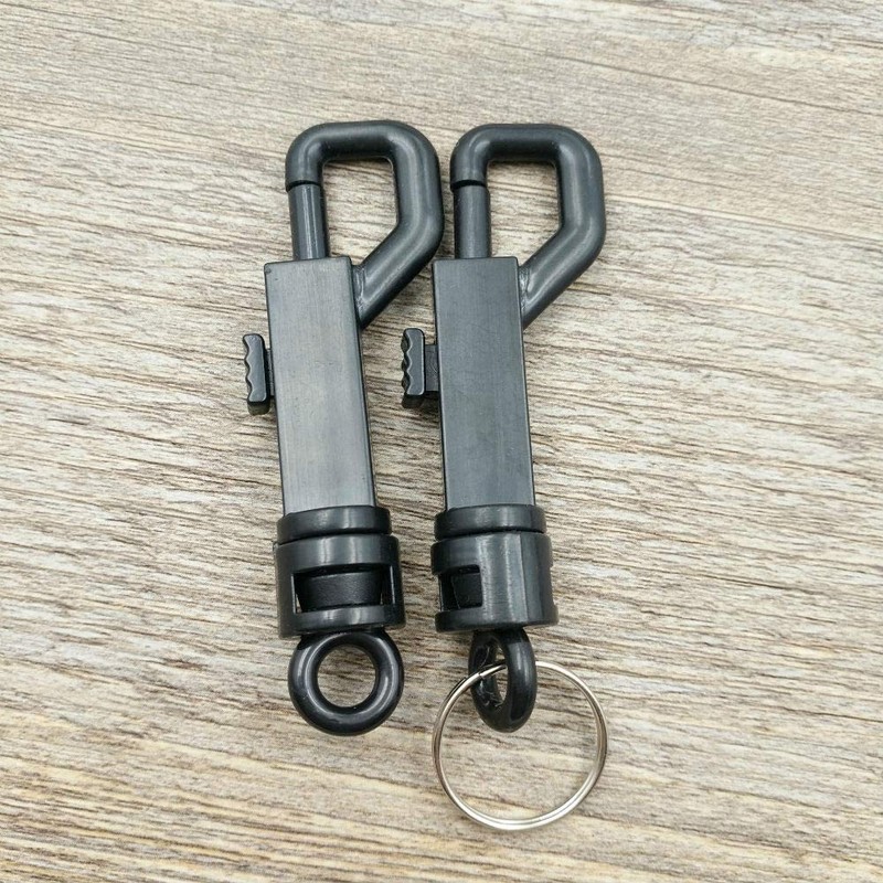 AKOAK 4 Pack Black Plastic Light Weight Swivel Snap Hooks