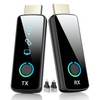 2026 Upgraded Wireless HDMI Transmitter and Receiver,164FT/50M, LED Display, 4K