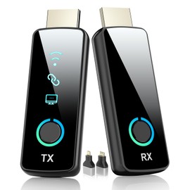 2026 Upgraded Wireless HDMI Transmitter and Receiver,164FT/50M, LED Display, 4K Decode 1080P@60Hz Ultra HD Video Output, Plug&Play 5G+2.4G for Video and Audio to Monitor from PC/Projector/TV Box