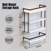 RICHER HOUSE 3+1 Tier Wall Mounted Floating Shelves Set of