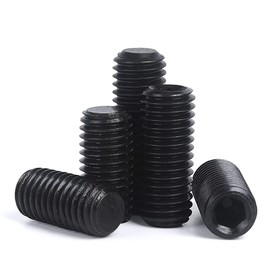 10 Pcs Set Screw with Hole M6 Screw Black Potato Screw Set Enameled Set Screws (M6*6)