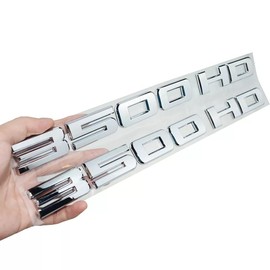 2pcs Matte Black 3500HD 3500 HD Nameplates Emblems Badges Plastic for Gm Silverado Sierra (Chrome)