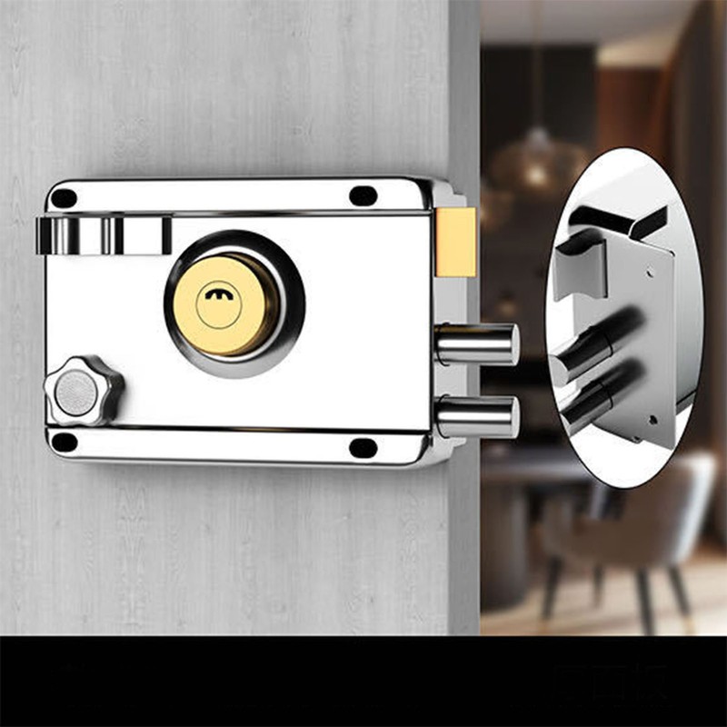 Exterior Gate Lock Stainless Steel Copper Lock Core Left Open