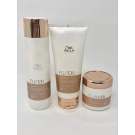 Wella Fusion Shampoo, Acond Y Mascarilla Reparación Intensa                                                                                           