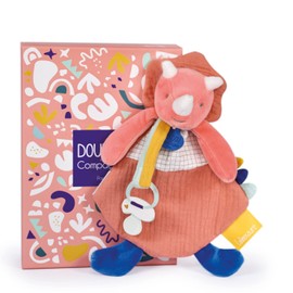 Doudou et Compagnie - Dummy Chain Dinosaur - Cuddly Toy Dino - Terracotta - 23 cm - Les Calinosaures - DC3944