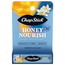 ChapStick Lip Balm Honey Nourish, Moisturizing Formula with Shea Butter, Avocado