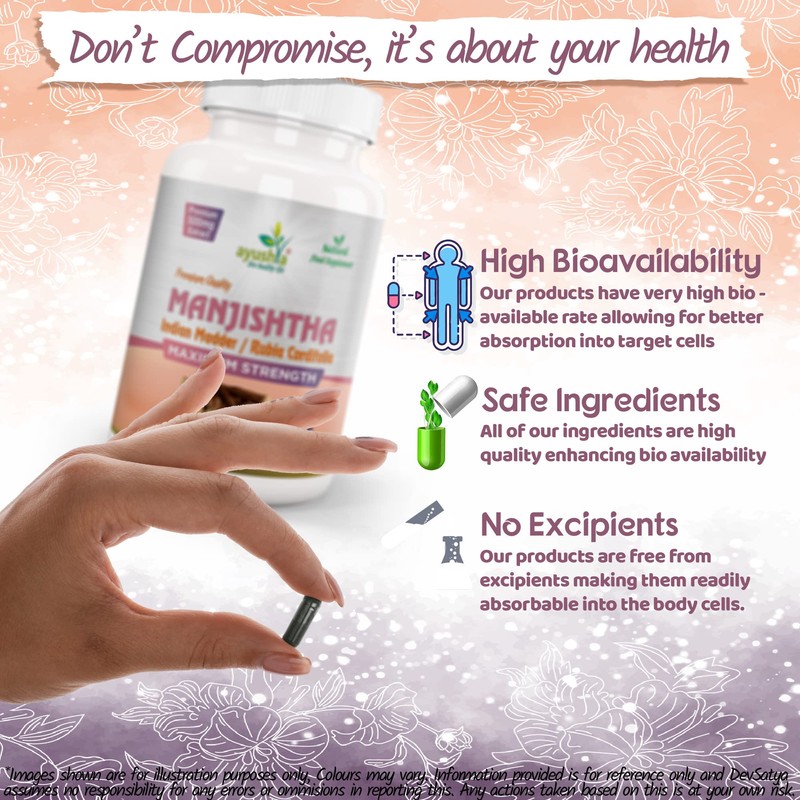 Ayushya Manjishtha Capsule, 60 Capsules, Natural