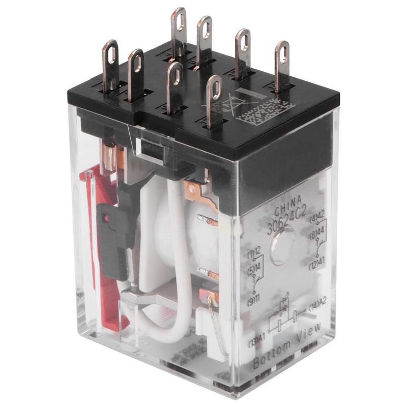 Baomain Power Relay MY2N-GS, 24V DC Coil, with DIN Rail