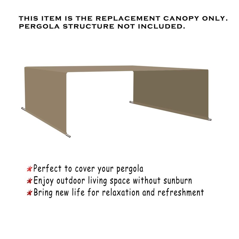Alion Home Waterproof Pergola Cover - Universal Replacement Canopy for