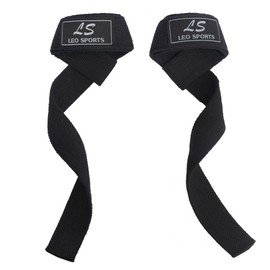 Leosports Heavy Duty Lifting Wrist Straps – Lifting Wraps, Gym Wrist Straps, Wrist Wraps, 13” Professional Weightlifting Wrist Supports Best for all Gym Workouts (Black)