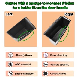 TACOBRO Door Handle Organizer Tray for Mazda 3 2019-2024 2025 and CX-30 2020-2024 2025 Accessories, Door Storage Pocket Insert on The Driver and Front Passenger Side (2 Pcs)