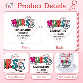 FLYAB 2025 Nurse Graduation Gift - Nursing Christmas Ornament for New Grad Nurse Celebrating Your Achievement Best Graduation Gifts for Her