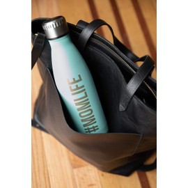Pearhead Momlife Stainless Steel Water Bottle, BPA Free Mother’s Day Keepsake for New Mum’s and Expecting Mums, Travel Bottle, Teal, 17oz