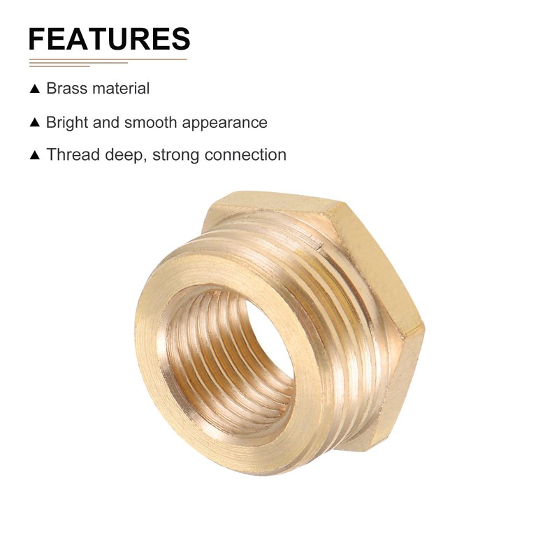 DTGN G1/2 Female x G1/4 Male Brass Pipe Fitting Set