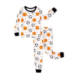 PATPAT Baby Boys Pajama Set with Organic Cotton, Snug fit Pjs for Toddler Kids, Supersoft & Stretchy Sleeper Sleepwear, Future MVP, 4T