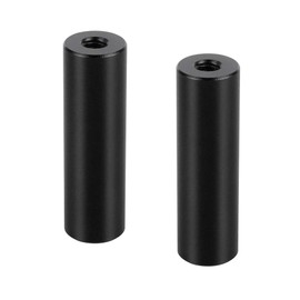 CAMVATE 15mm Aluminum Rod with Double Ended 1/4"-20 Female Thread for Camera DIY Accessories (50mm Length, 2pcs)