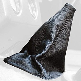 RedlineGoods Shift Boot - 4WD Compatible with Toyota Pickup 1981-83. Tailor Made - not Universal. Genuine top-Grade Italian Black Suede (Alcantara) with Silver Thread