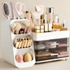 HBlife Makeup Organizer with Brush Holder for Vanity, Large Plastic