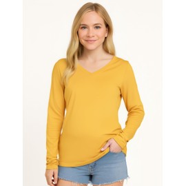 Women's Long Sleeve Moisture Wicking Athletic Shirts Dry Fit Workout Tops for Women Gold