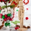 JECOMPRIS 2Pcs Christmas Wooden Unfinished Nutcracker 7Inch Figurines DIY Blank