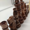 62 Pieces Wooden Checker Pieces & Chess Pieces 2 in