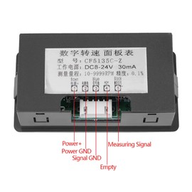 4-stellige Digitale LED-Tachometer, Drehzahlgeschwindigkeitsmesser mit Hall-Näherungssensor, NPN/PNP-Eingang, Rot/Blau-Display, 10-9999RPM-Bereich (Rot)