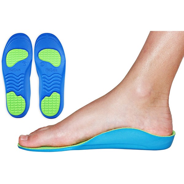Neon Fix Premium Grade Orthotic Insole by KidSole For Flat Feet and Arch Support (18 CM) Toddler 10-12