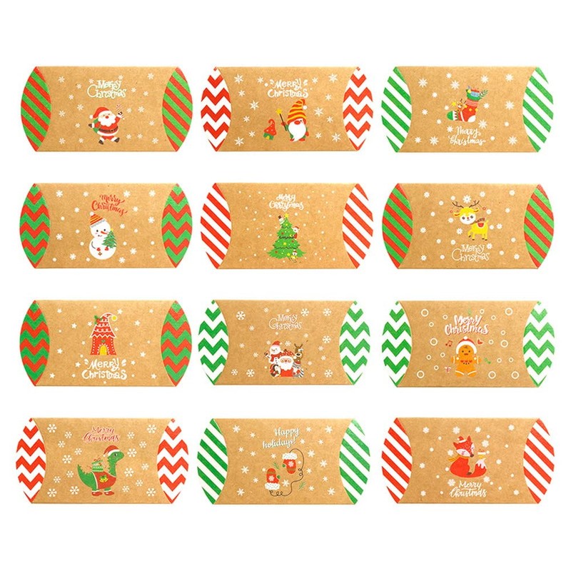 Wrapping Box Pillow 11.5x7cm + String (Red × White) +