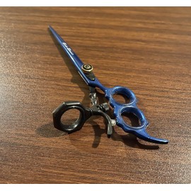 Right Hand Use Barber Scissor Multipurpose Hair Cutting Scissors Used for Men, Women, Barber, Hair Stylist Blue and Gold