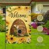 XUEXIANSHU Welcome Floral Garden Flag 12x18 Inch Double Sided, Summer