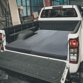 HOMBYS Memory Foam Truck Bed Mattress for 6ft to 6.5ft, Foldable 2.5" Thickness Full Size Truck Bed, Pick Up Bed Mattress for Truck Tent Camping, Grey