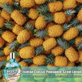isletan Pineapple Dark Bronzing Tanning Lotion For Indoor Tanning Bed Lotion Accelerator, Outdoor Tanning Lotion With Bronzer To Get Dark Fast For Tattoo, 13.5fl.oz