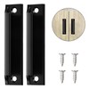 Kioiner 2 Pcs Sliding Door Handles, Aluminum Alloy Curved Handle