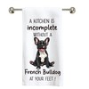 QSLEUNG French Bulldog Kitchen Gifts for Women - Cute Dishcloths