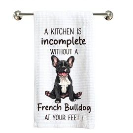 QSLEUNG French Bulldog Kitchen Gifts for Women - Cute Dishcloths Towels, Dog Lovers Gifts, 24 * 16 Inch